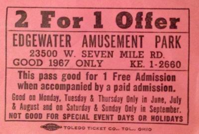Edgewater Park - Ticket From Tom Bradley